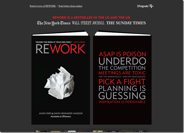 REWORK- The new business book from 37signals.